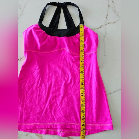 Lululemon Athletica Scoop Me Up Tank in Raspberry Glo Light / Black Sz 6? Active - Picture 10 of 12